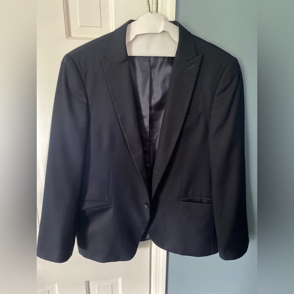 Navy suit from prestige menswear